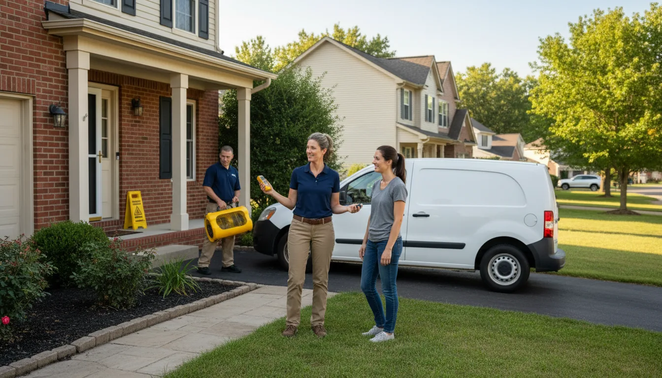 Residential water damage restoration in Maroa, IL